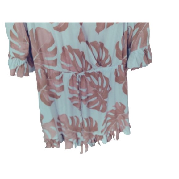 Piyama lightweight Monstera Leaf Romper Size Large - Picture 4 of 14